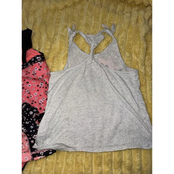 Justice 4 Piece Girls, Outfit, Swimsuit, Tankini Shorts Tank Floral Orange 10 - Picture 7 of 8